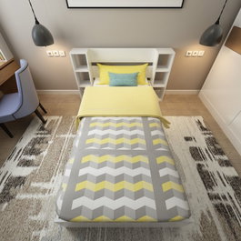 Hanah Home Cama Individual Smart v2 con Estanterías y Cabecero Blanco